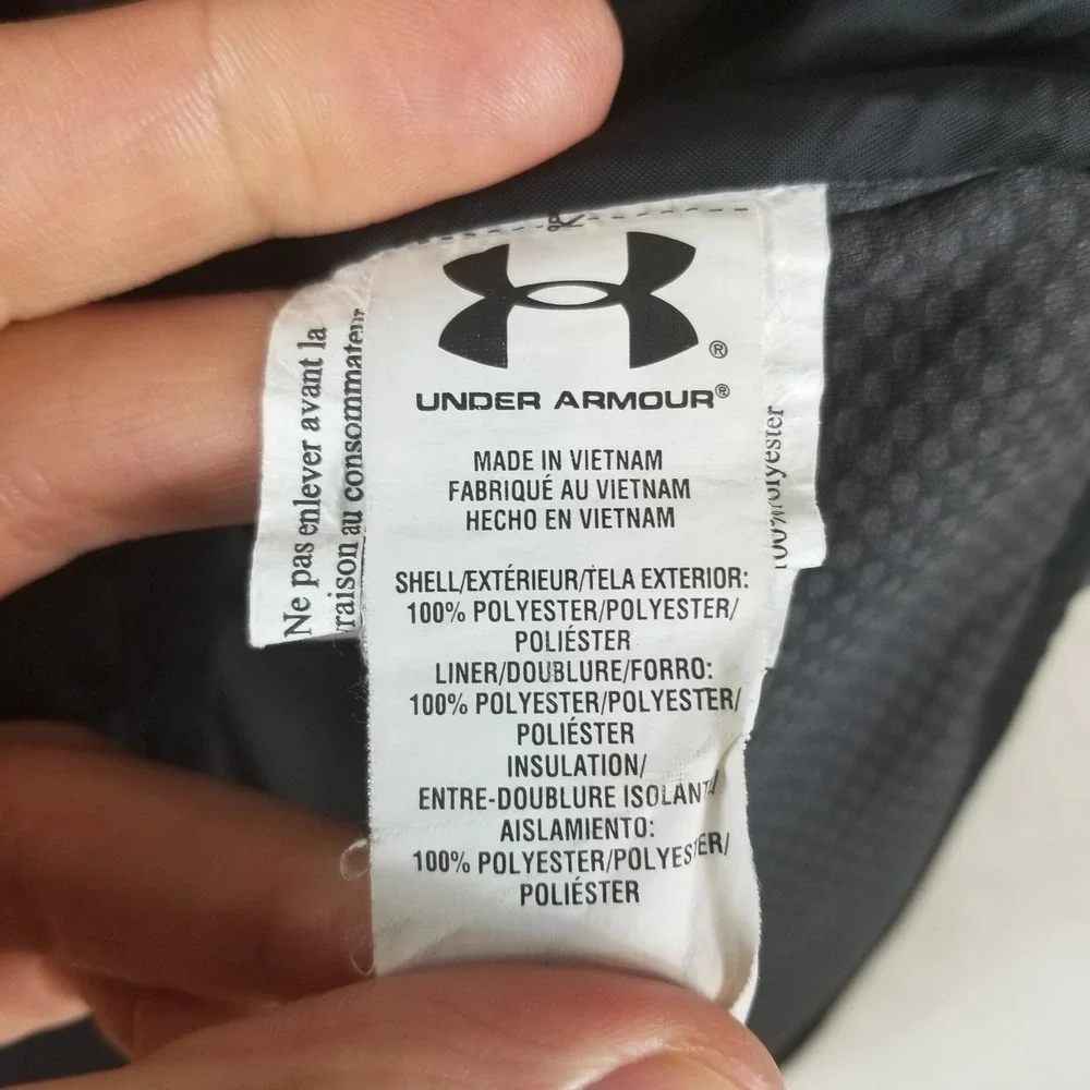 Under Armour Combine Vest Mens XL Black Gray Camo Full Zip Training‎ 1253011